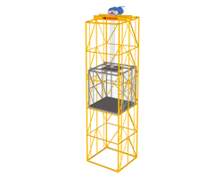 Goods Lift with wire rope hoist